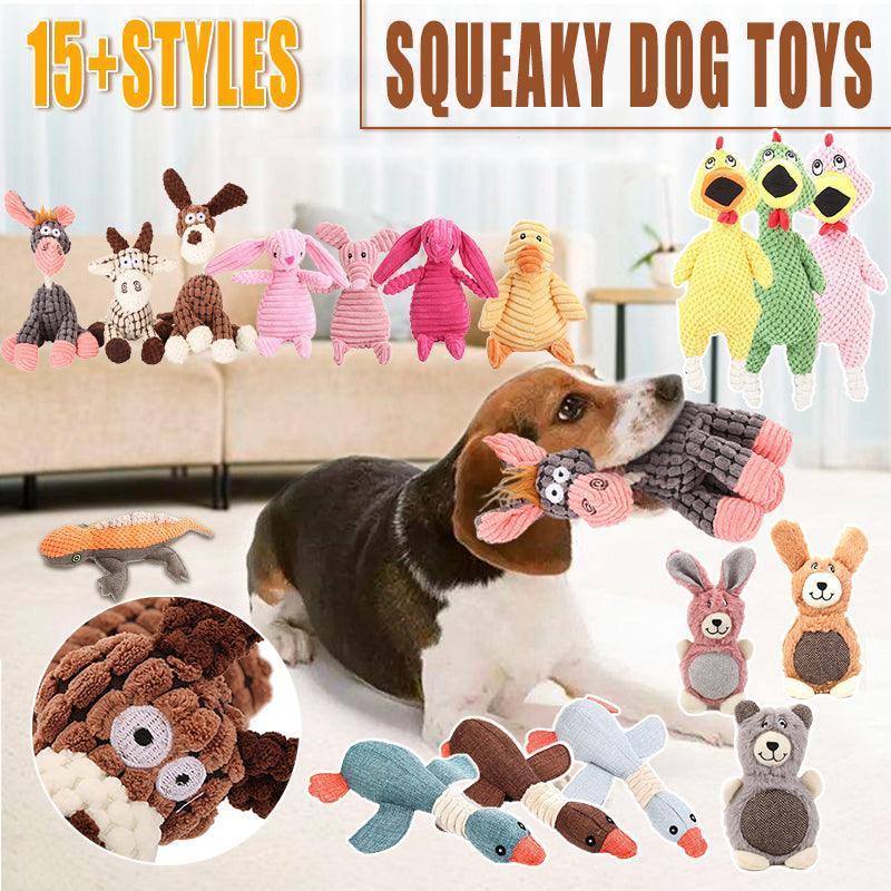Squeaky Dog Toys Puppy Pet Chew Rope Squeaker Crinkle Rope Plush Toy Teething Au - Yellow Chicken