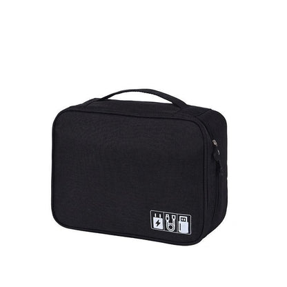 Cable Organizer Bag Charger Usb Electronic Accessories Storage Travel Case Au - Navy