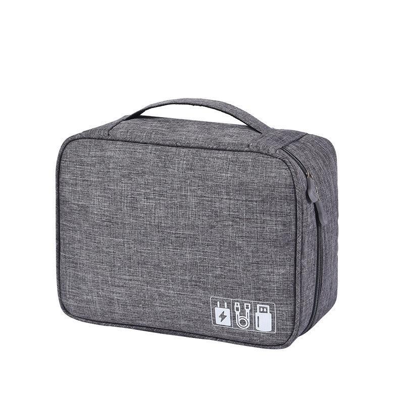 Cable Organizer Bag Charger Usb Electronic Accessories Storage Travel Case Au - Purple
