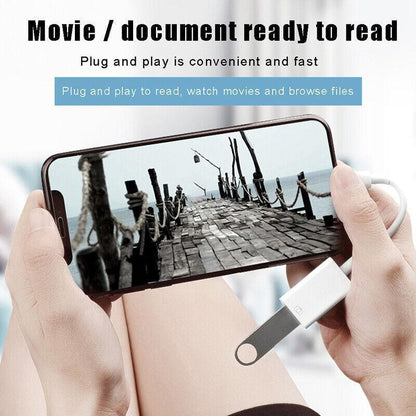 For Iphone Or Type C To Usb Otg Data Cable Adapter Male 3.0 A Female Converter - Type-C