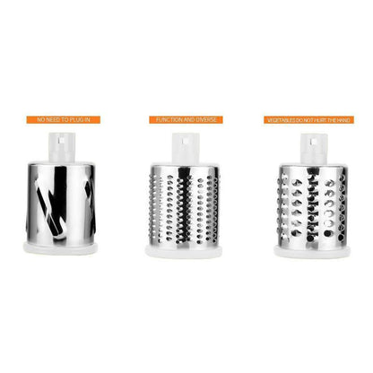 Kitchen Vegetable Fruit Slicer Cutter Shredder Food Manual Rotary Grater Chopper - Green