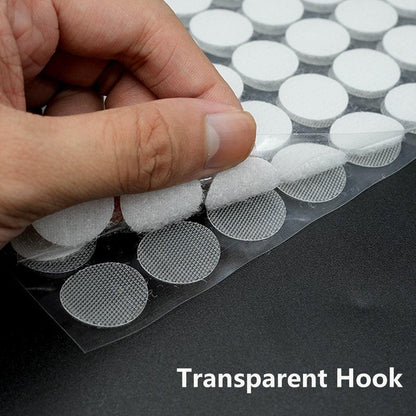 Strong Sticky Round Self Adhesive Dots DIY Bond Tape No Mark Fasteners - White 9 Pairs - 30mm