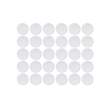 Strong Sticky Round Self Adhesive Dots DIY Bond Tape No Mark Fasteners - White 9 Pairs - 30mm