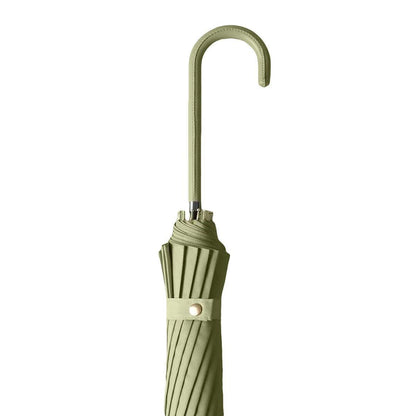 Large 16 Bone Automatic Umbrella Unisex Long Handle Dual Use Rain Sun Umbrella - Green