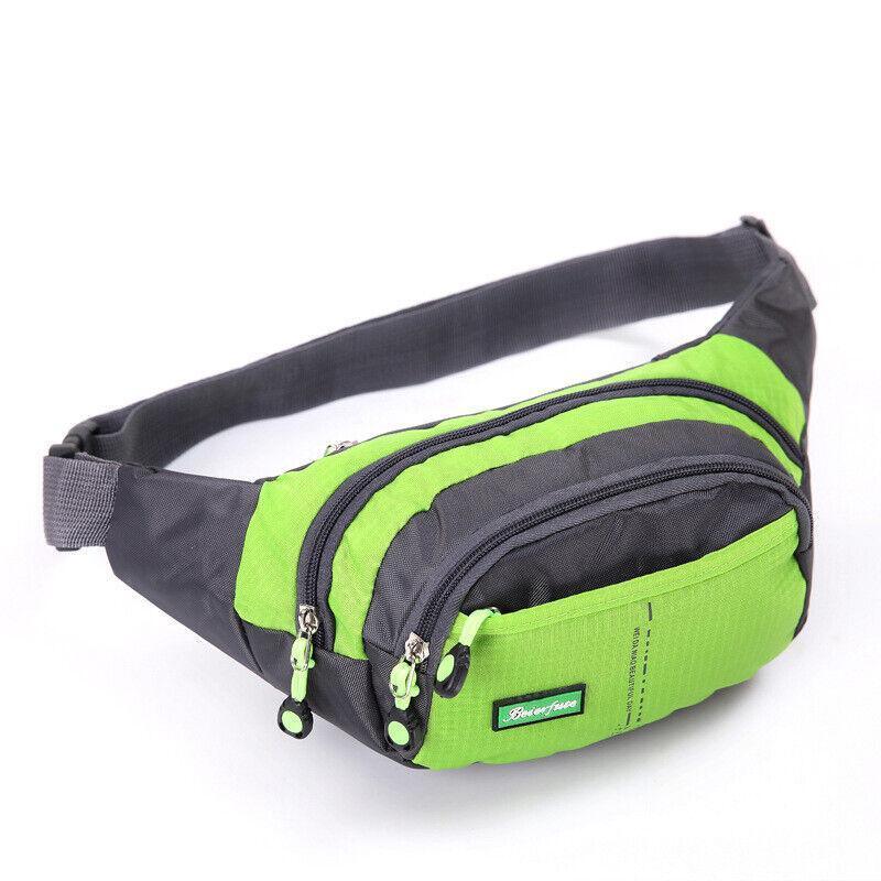 Fanny Pack Zip Pouch Hiking Climbing Sport Bum Waist Bag - Black