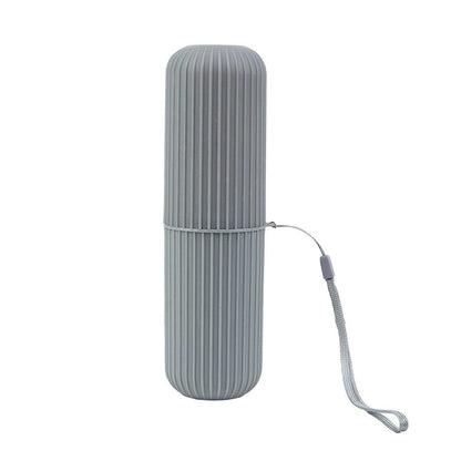 Travel Toothbrush and Toothpaste Holder Portable Bathroom Storage Box Case Cover - Grey