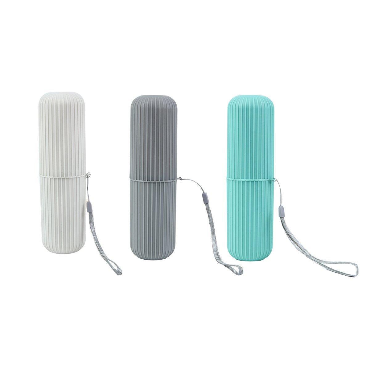 Travel Toothbrush and Toothpaste Holder Portable Bathroom Storage Box Case Cover - Green