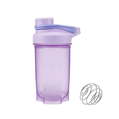 500ml Protein Powder Shake Ball Bottle Sport Mixer Shaker Mixing Drinking Cup - Purple
