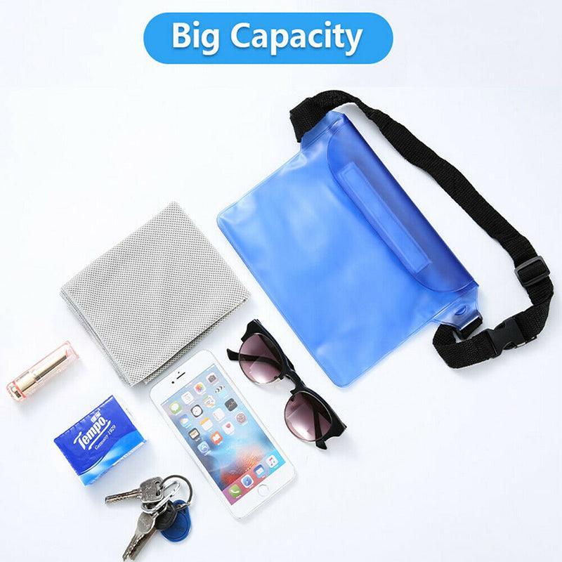 Waterproof Underwater Waist Belt Bum Bag Beach Swimming Boating Dry Phone Pouch - Orange