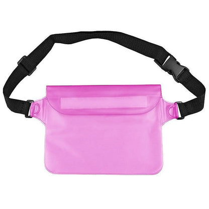 Waterproof Underwater Waist Belt Bum Bag Beach Swimming Boating Dry Phone Pouch - Orange