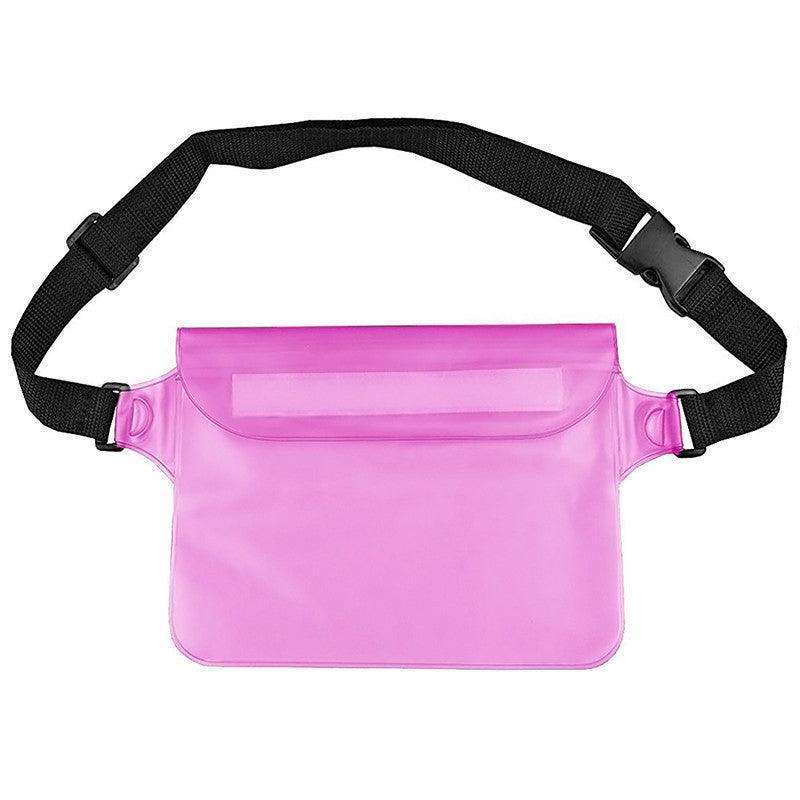 Waterproof Underwater Waist Belt Bum Bag Beach Swimming Boating Dry Phone Pouch - White