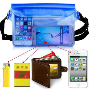 Waterproof Underwater Waist Belt Bum Bag Beach Swimming Boating Dry Phone Pouch - Yellow