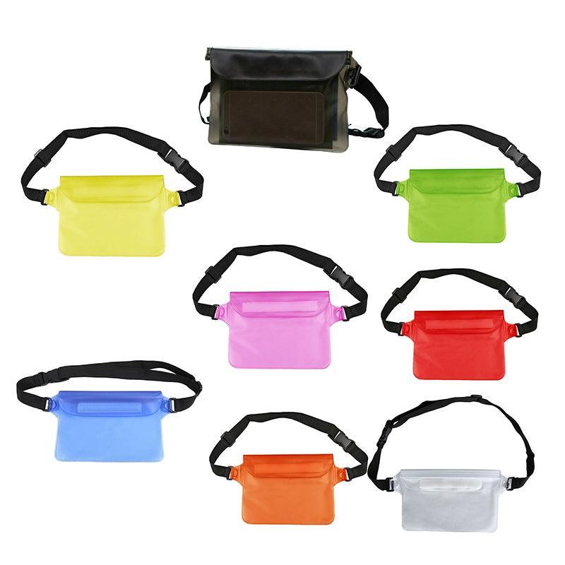 Waterproof Underwater Waist Belt Bum Bag Beach Swimming Boating Dry Phone Pouch - Yellow