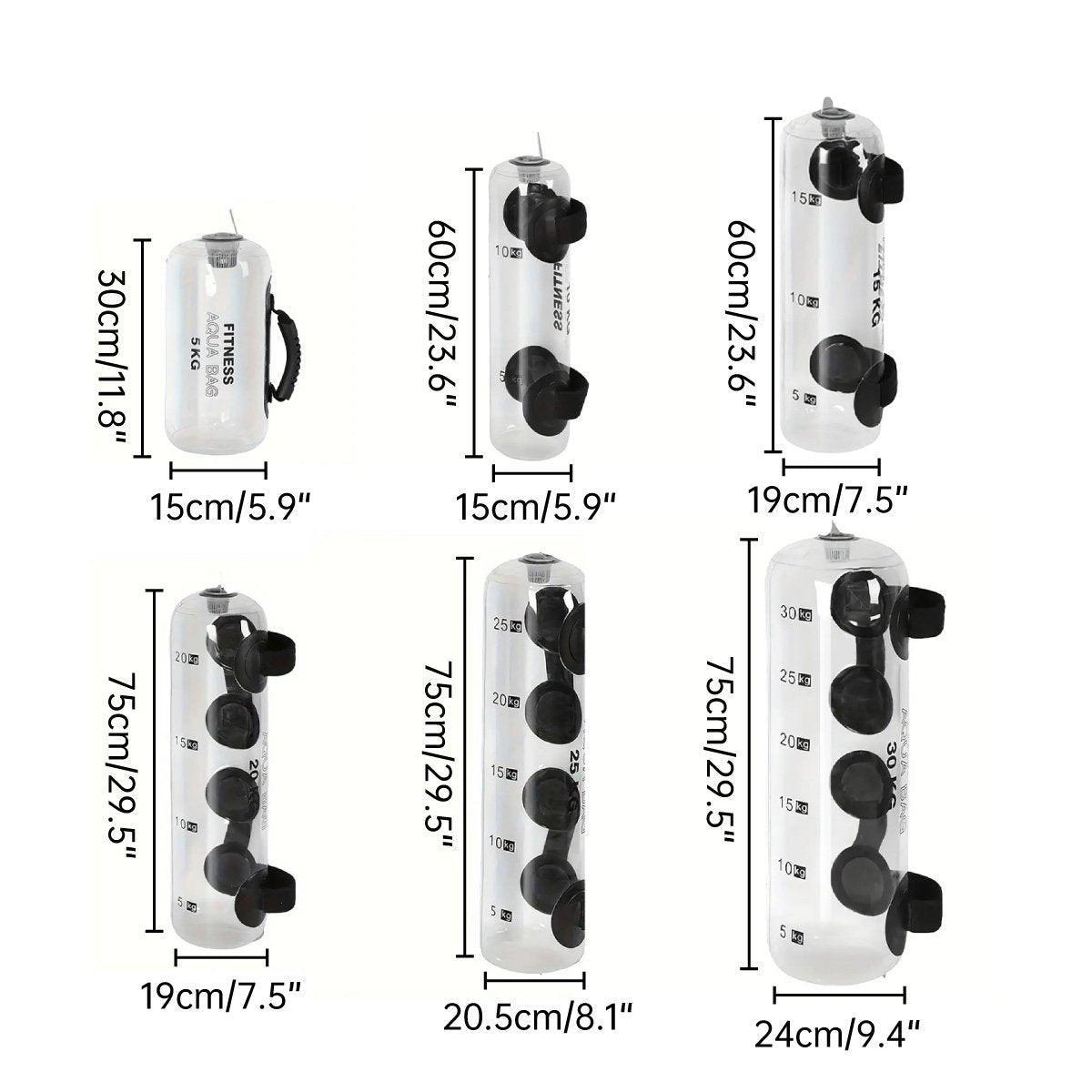 Adjustable Inflatable Water Weight Bag for Fitness Squat Strength Training Bag - 30kg