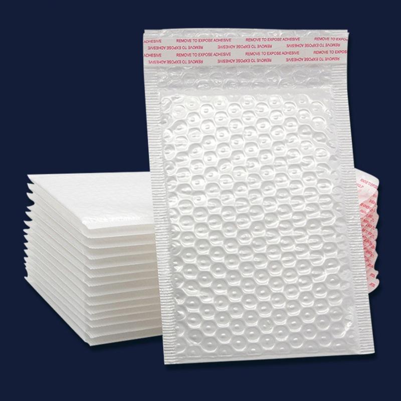 25PCS Poly Bubble Mailers Envelope Padded Bag White Cushioned Satchel 15 Sizes - 25PCS-22*26CM
