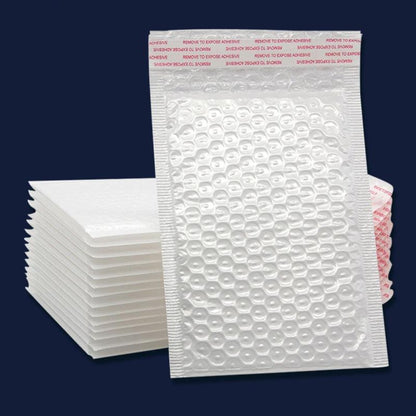 25PCS Poly Bubble Mailers Envelope Padded Bag White Cushioned Satchel 15 Sizes - 25PCS-22*26CM