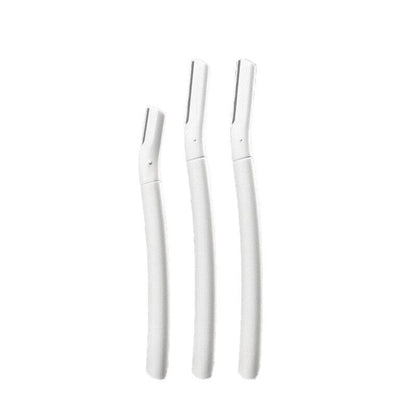 3Pcs Eyebrow Razor Set Facial Trimmer Shaver Blade Hair Remover Beauty Tool - Eyebrow Razor-White-1*Short+2*Long