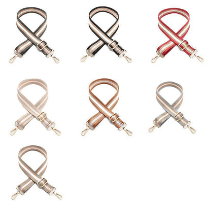 New Crossbody Bag Handbag Belt Satchel Wide Adjustable Canvas Shoulder Strap - Black