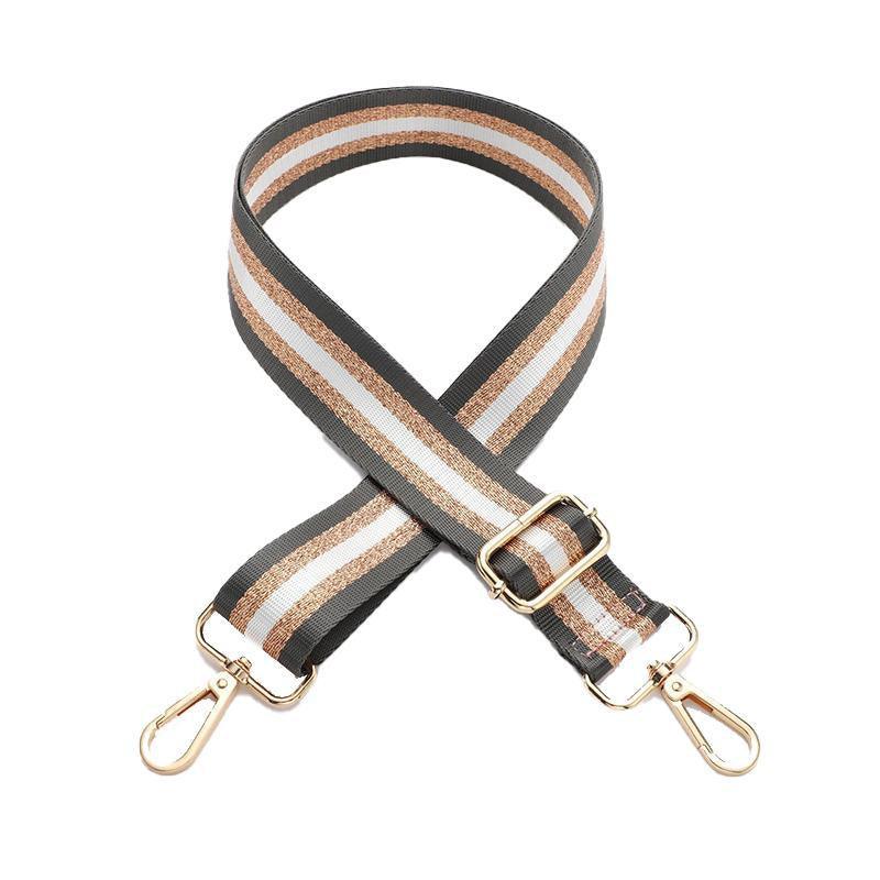 New Crossbody Bag Handbag Belt Satchel Wide Adjustable Canvas Shoulder Strap - Black