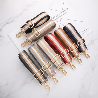 New Crossbody Bag Handbag Belt Satchel Wide Adjustable Canvas Shoulder Strap - Coffee