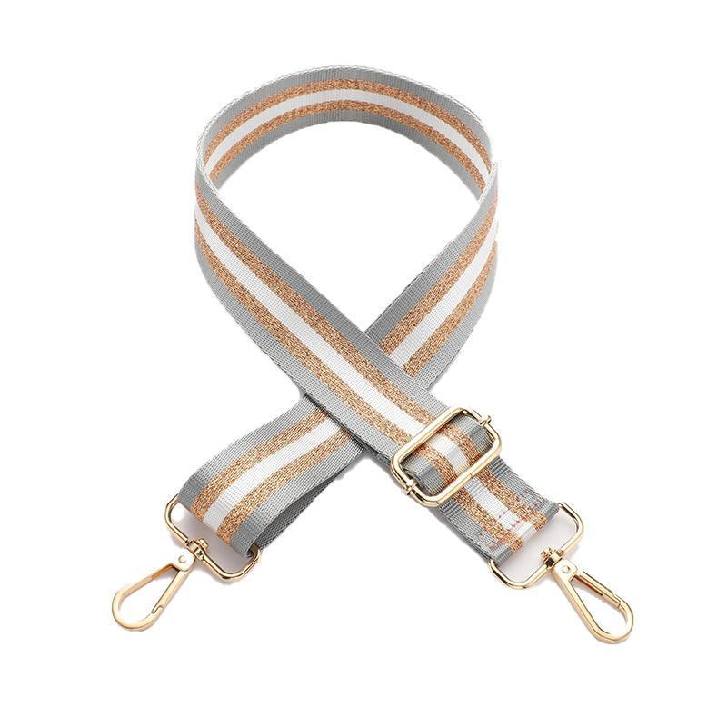 New Crossbody Bag Handbag Belt Satchel Wide Adjustable Canvas Shoulder Strap - Grey