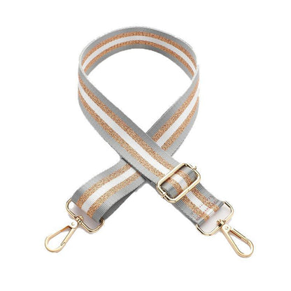 New Crossbody Bag Handbag Belt Satchel Wide Adjustable Canvas Shoulder Strap - Grey