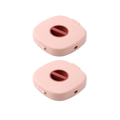 Case Cord Tangle Free Organizer Portable Earphones Manager Wire Winder Cable - Pink*1