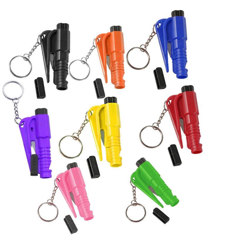 3 In 1 Car Window Glass Breaker Emergency Escape Tool with Cutter - Black