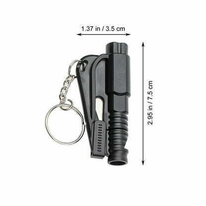3 In 1 Car Window Glass Breaker Emergency Escape Tool with Cutter - Black