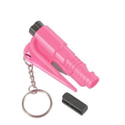 3 In 1 Car Window Glass Breaker Emergency Escape Tool with Cutter - Black