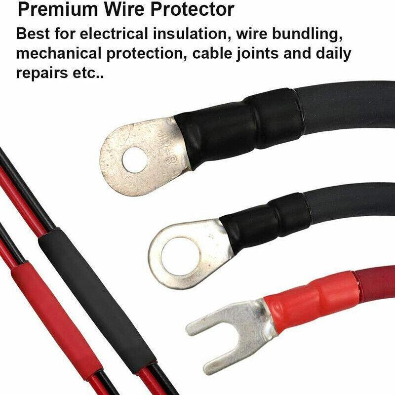 Grade Marine Heat Shrink Tubing 3:1 Wire Sleeve Glue Inside Fast Wrap Insulation Black 5M - 25.4mm*5M