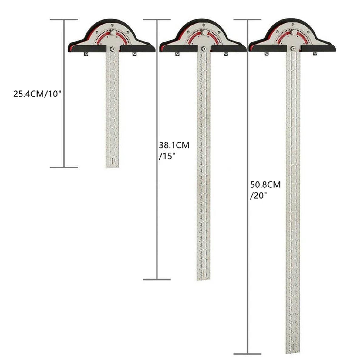 Woodworking Edge Ruler Protractor Angle Measuring Tool Carpenter - 15 inch