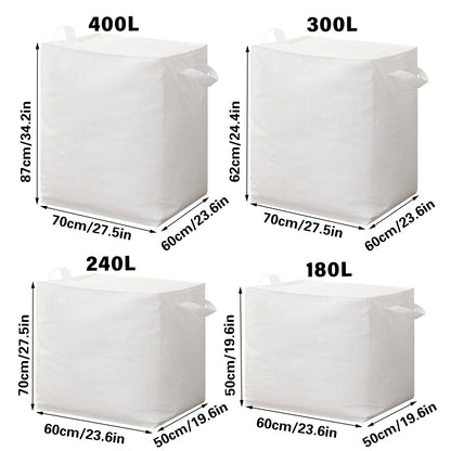 Large Capacity Moving Bag Packing Quilt Storage Luggage Clothing Organizer Tote - 240L