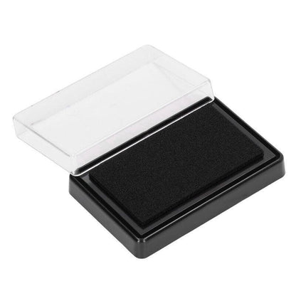 Stamp Ink Pad Rectangular 63x95mm for Rubber Stamps Office Fingerprint Stamping - Black