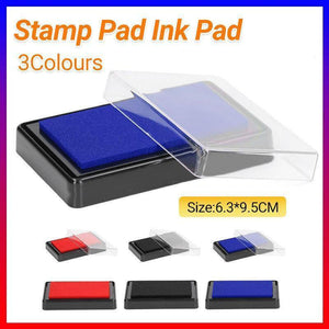 Stamp Ink Pad Rectangular 63x95mm for Rubber Stamps Office Fingerprint Stamping - Red