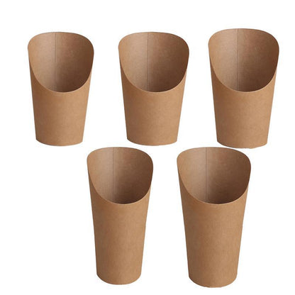 French Fries Holder Kraft Paper Cups Holder Disposable Paper Cups - 22OZ - Factory Direct Shop