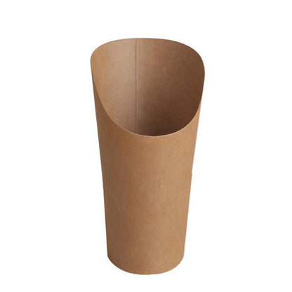 French Fries Holder Kraft Paper Cups Holder Disposable Paper Cups - 22OZ - Factory Direct Shop