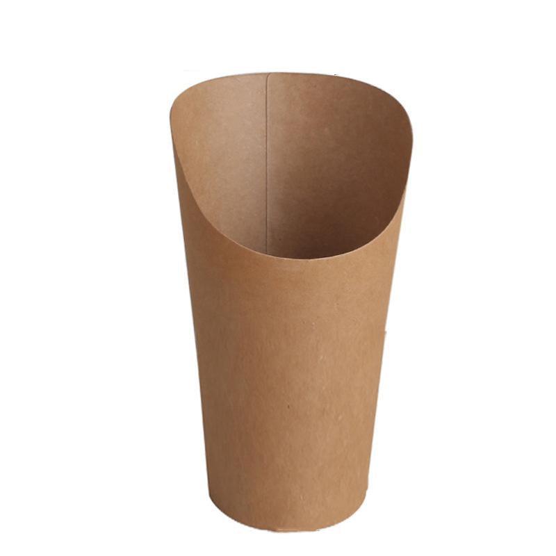 French Fries Holder Kraft Paper Cups Holder Disposable Paper Cups - 22OZ - Factory Direct Shop