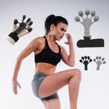 Finger Exerciser Strength Gripper Forearm Trainer Hand Grip Strengthener Therapy - 3# Black (Large Strength)