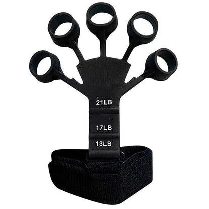 Finger Exerciser Strength Gripper Forearm Trainer Hand Grip Strengthener Therapy - 3# Black (Large Strength)