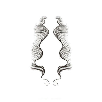 Hairline Edge Tattoo Stickers - Curly Fringe Decals for Women Styling - 10