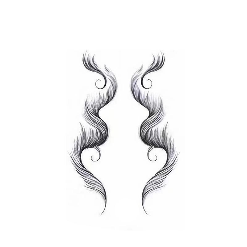 Hairline Edge Tattoo Stickers - Curly Fringe Decals for Women Styling - 10