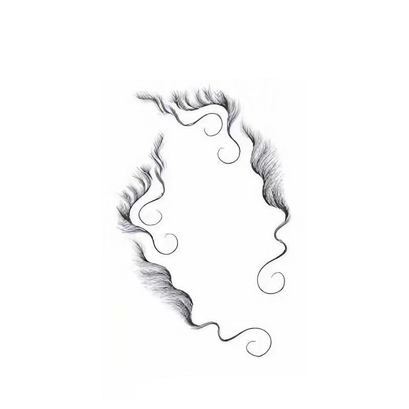 Hairline Edge Tattoo Stickers - Curly Fringe Decals for Women Styling - 10