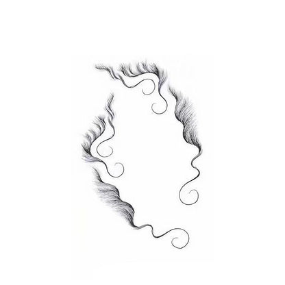 Hairline Edge Tattoo Stickers - Curly Fringe Decals for Women Styling - 10