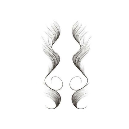 Hairline Edge Tattoo Stickers - Curly Fringe Decals for Women Styling - 9