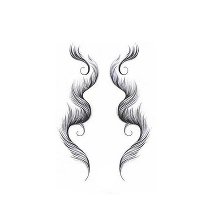Hairline Edge Tattoo Stickers - Curly Fringe Decals for Women Styling - 9