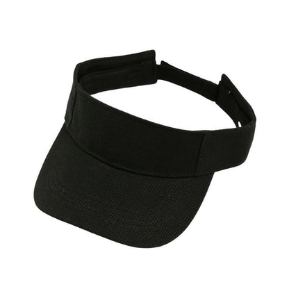 Women Adjustable UV Protection Sport Visor Cap Beach Sun Hat New Stylish Design - Black