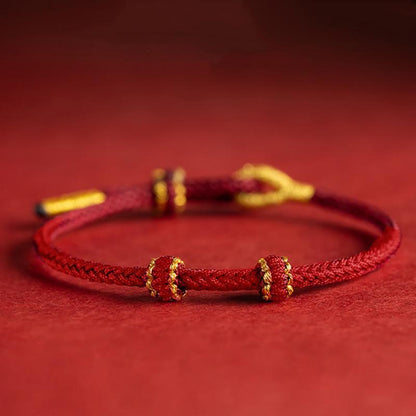 Hand-woven Knotted Red Rope Adjustable Size For Lovers Bracelet Jewelry Gifts