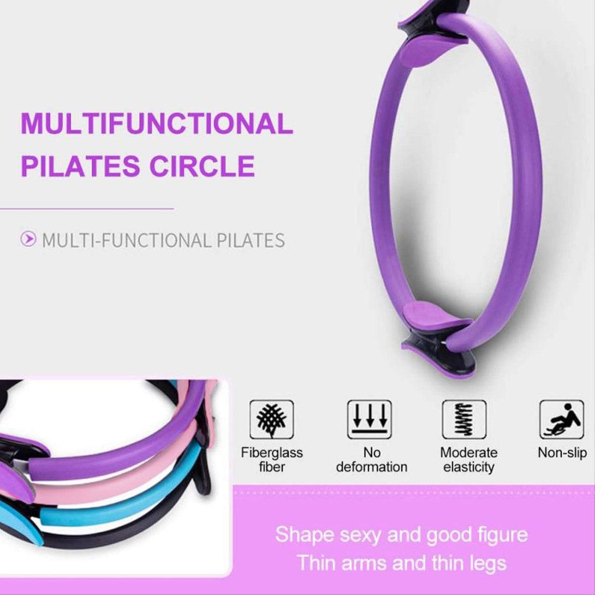 6 Colours Pilates Yoga Ring Magic Circle Fitness Equipment for Toning Slim Legs - Green