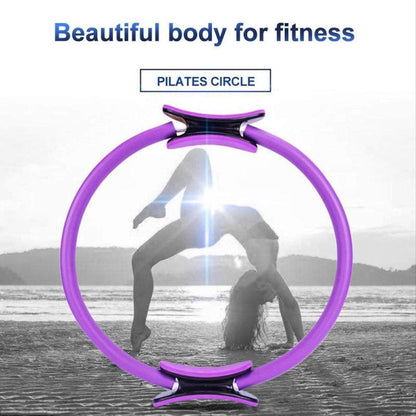 6 Colours Pilates Yoga Ring Magic Circle Fitness Equipment for Toning Slim Legs - Blue